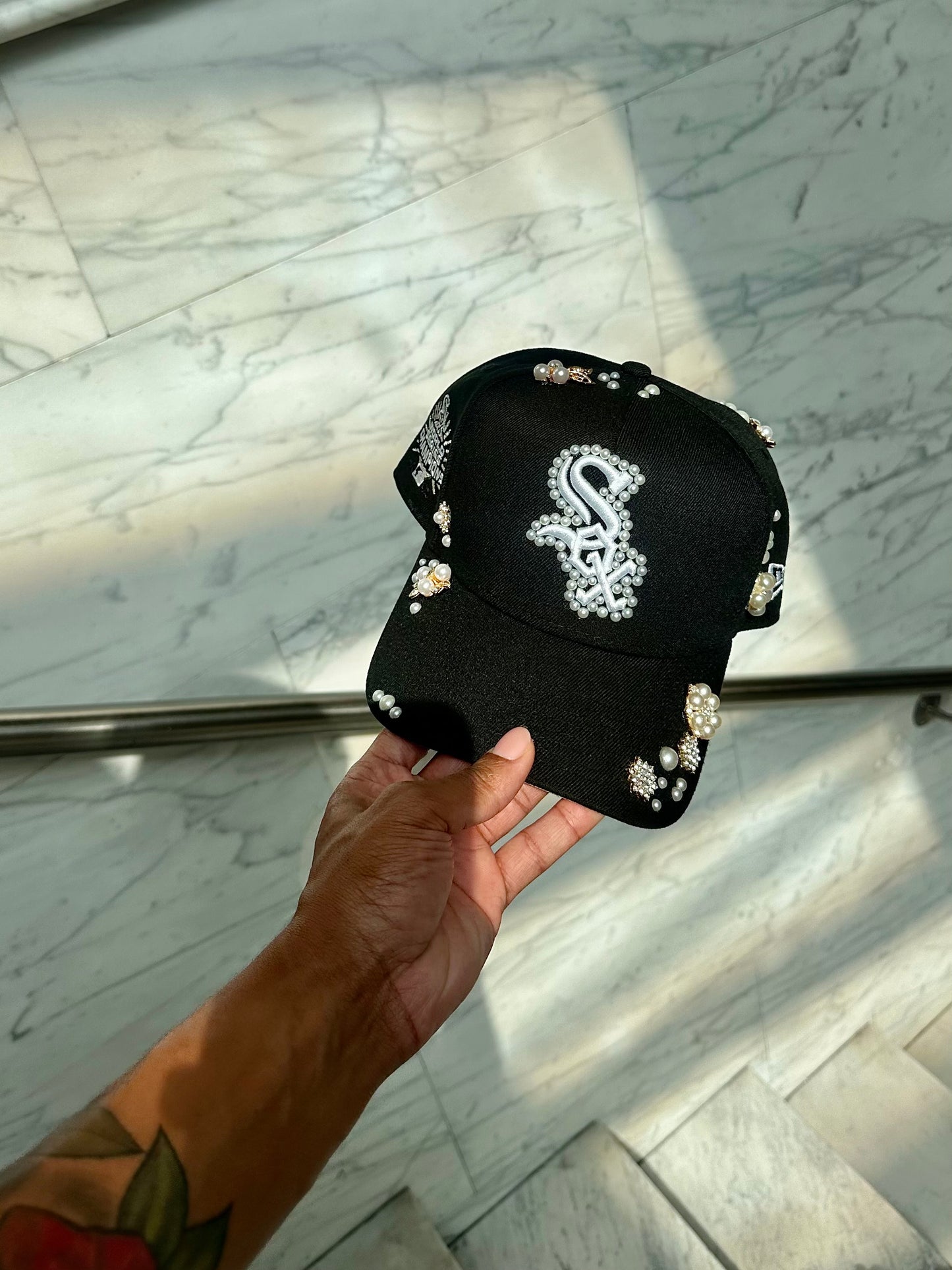 Black Sox Pearl Adjustable Snapback