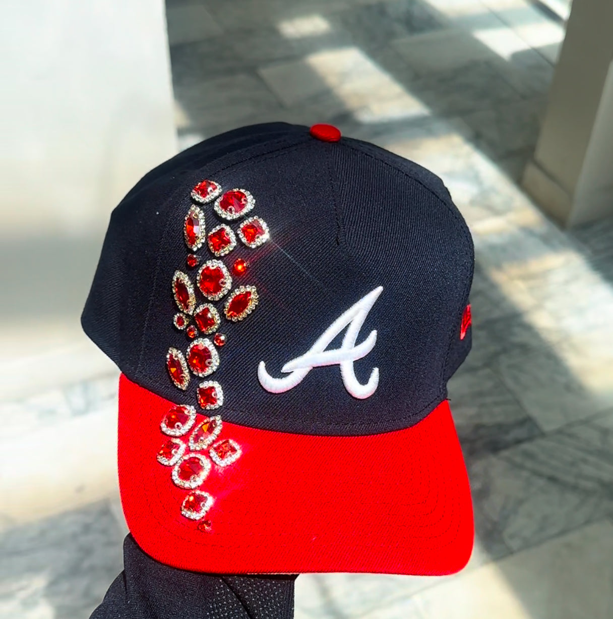 Red/Navy Atlanta Rhinestone SnapBack