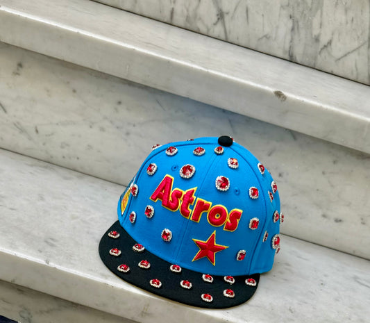 Blue Houston Astro Fitted